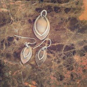 James Avery copper and silver pendant & earrings